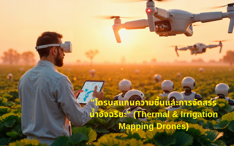 "โดรนสแกนความชื้นและการจัดสรรน้ำอัจฉริยะ" (Thermal & Irrigation Mapping Drones)