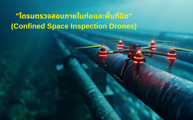 "โดรนตรวจสอบภายในท่อและพื้นที่ปิด" (Confined Space Inspection Drones)