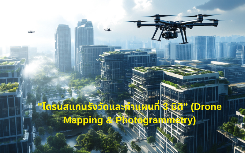 "โดรนสแกนรังวัดและทำแผนที่ 3 มิติ" (Drone Mapping & Photogrammetry)