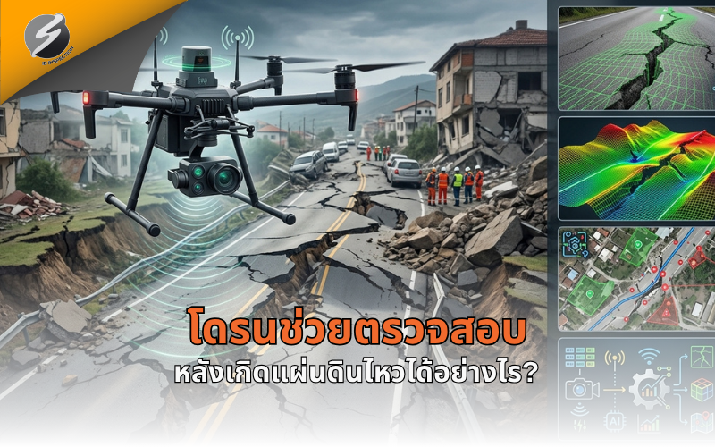 โดรนช่วยตรวจสอบถนนหลังเกิดแผ่นดินไหวได้อย่างไร?